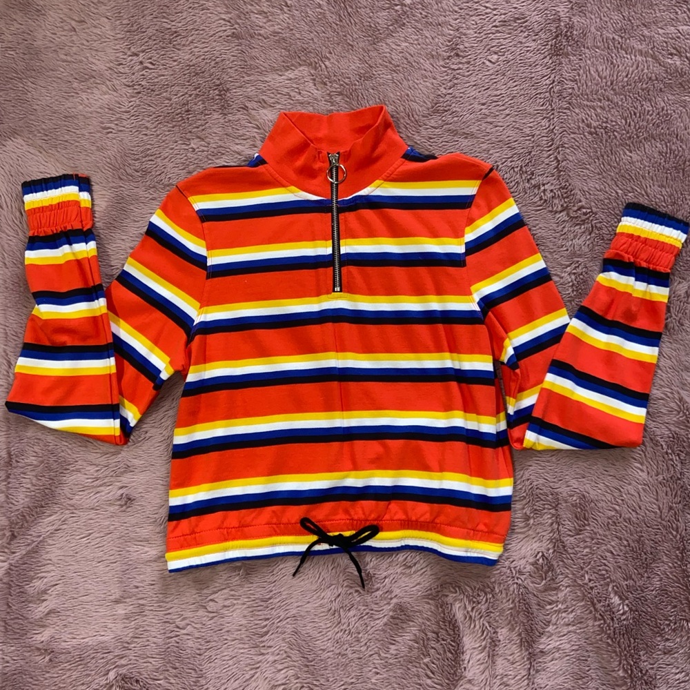 Zumiez striped quarter zip